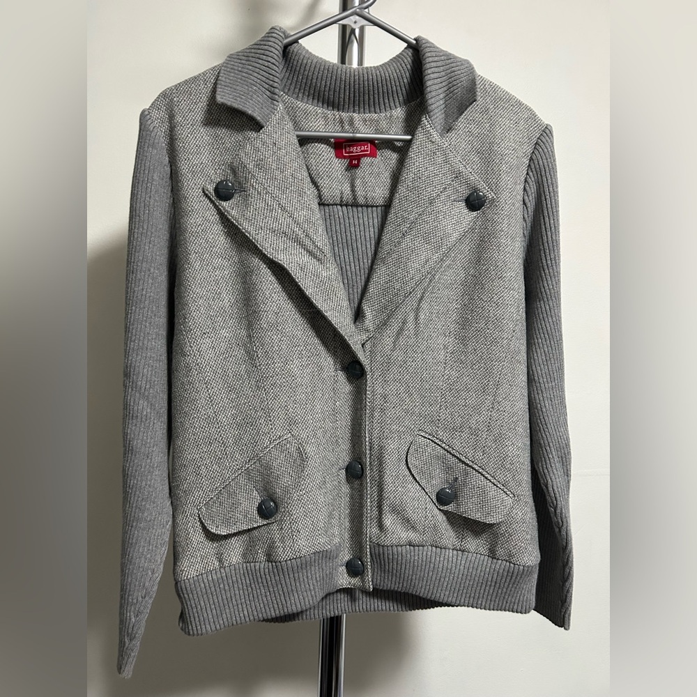 Haggar Women's Gray Blazer Jacket